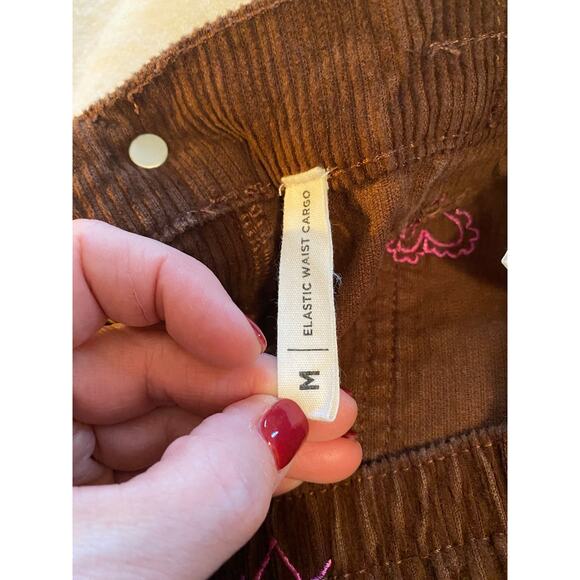 Pac Sun Brown Corduroy Utility Heartbreaker pants size Medium - Picture 4 of 6